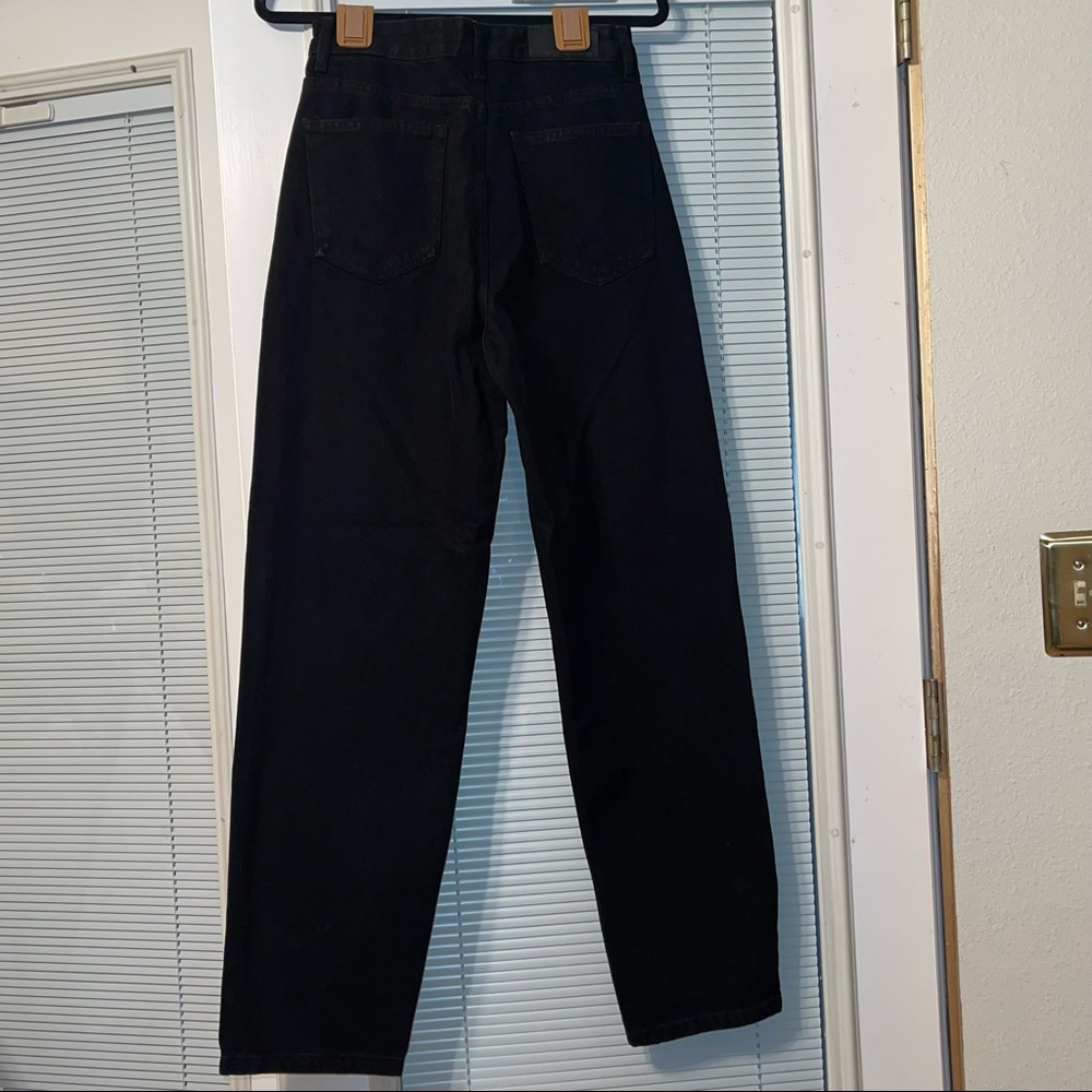 Nasty Gal Organic Denim Distressed Knee Straight Jeans